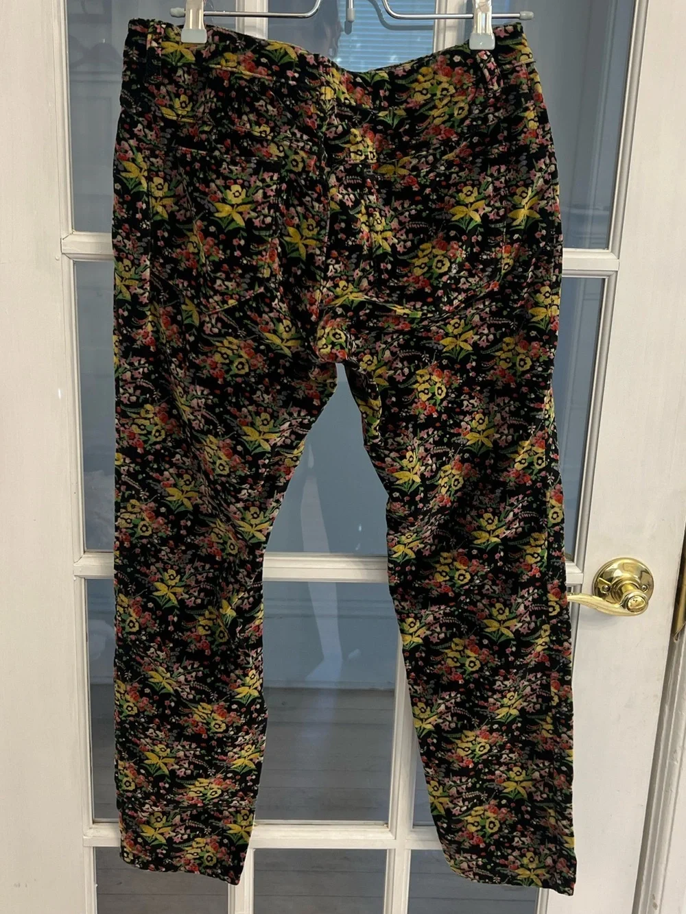 FREE PEOPLE Women's Lennon Funkytown Floral Velvet Skinny Pants Size 29